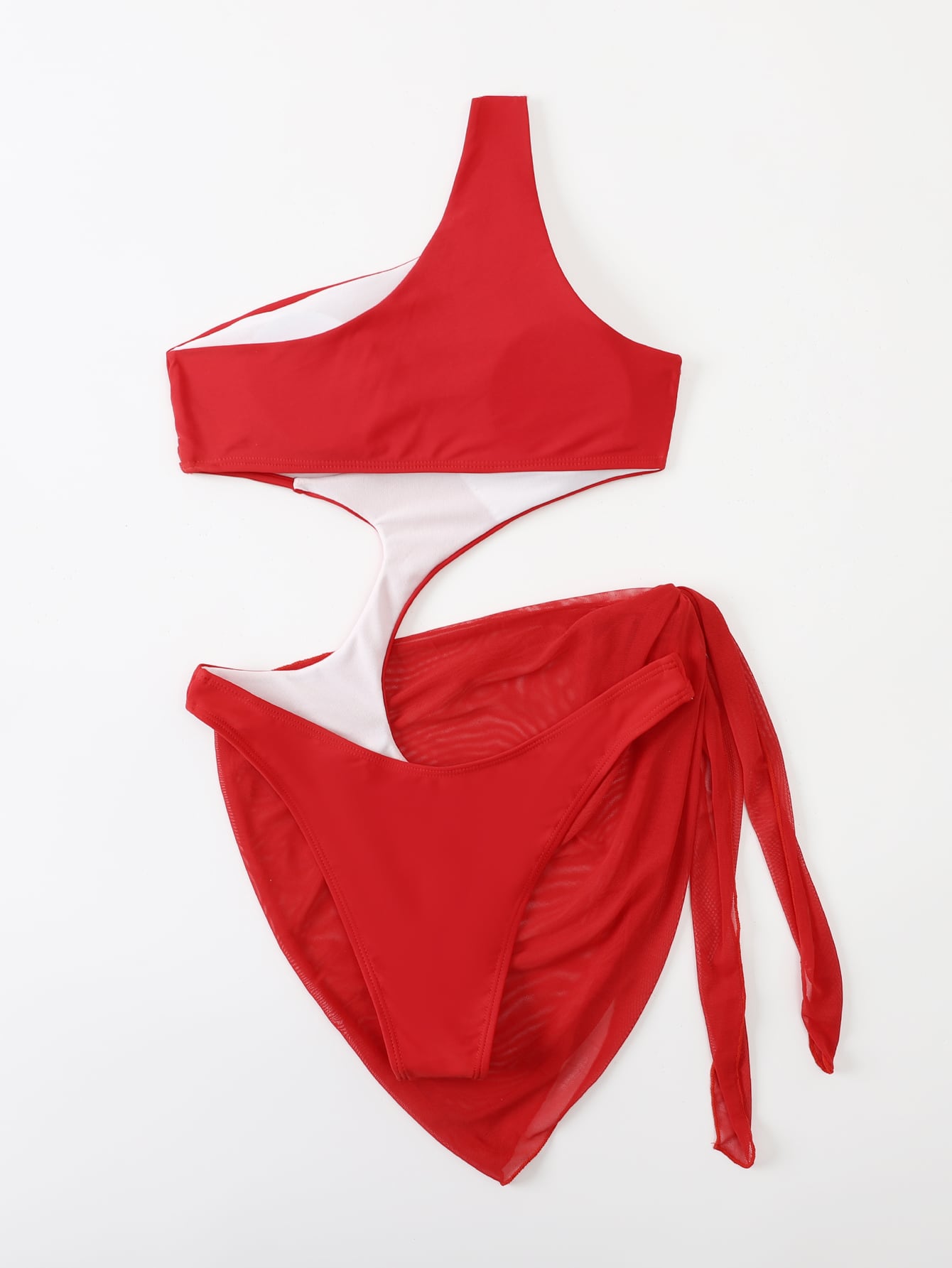 SHEIN Swim SXY Summer Beach Ring Linked Cut Out One Piece Swimsuit With Cover Up SHEIN EUR main 4