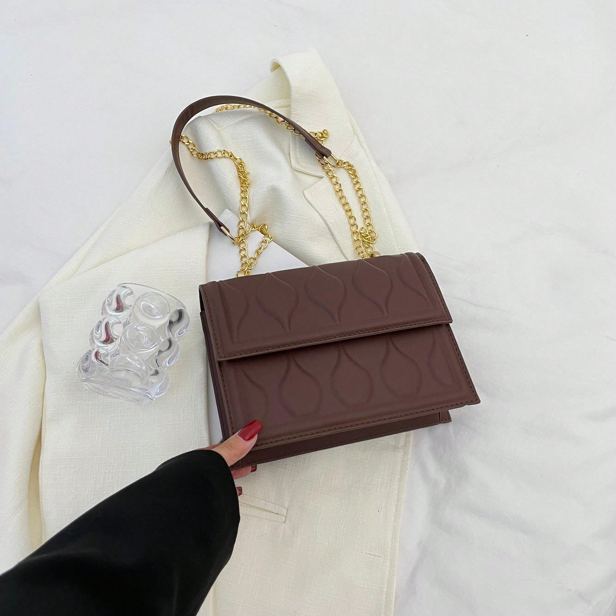 Fashionable New Arrival 3d Embossed Stereo Shoulder Bag With Large Capacity SHEIN EUR main 8