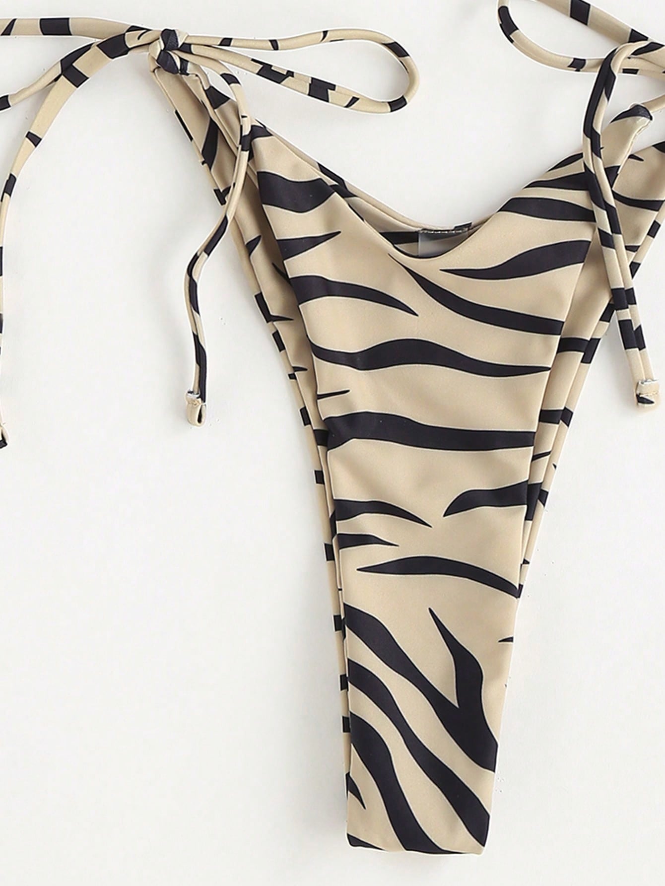 SHEIN Swim Summer Beach Zebra Stripe Bandeau Tie Side Bikini Set SHEIN EUR main 2