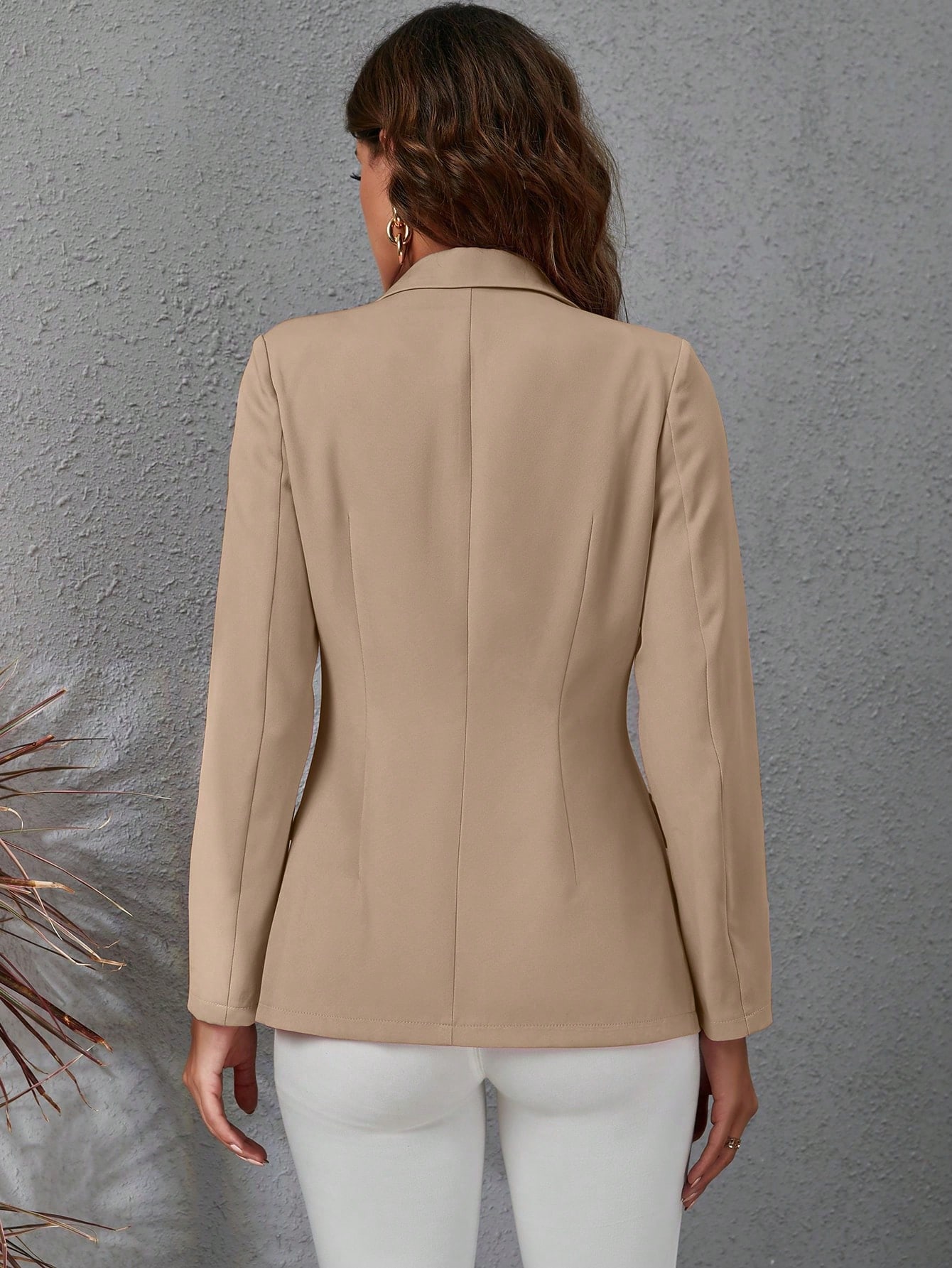 SHEIN Essnce Lapel Neck Double Breasted Blazer SHEIN EUR main 1
