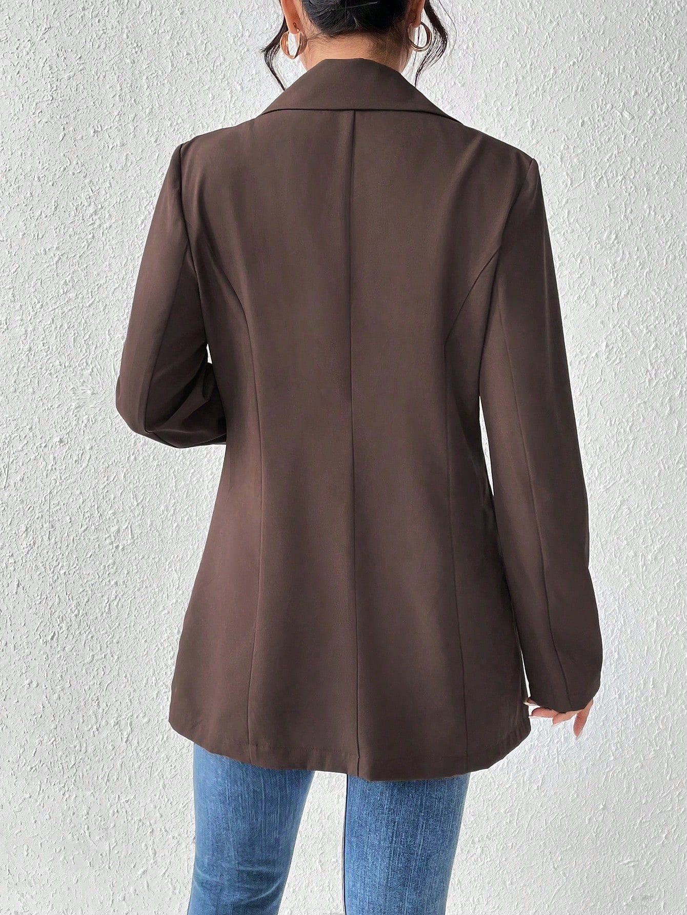 SHEIN Frenchy Solid Color Lapel Collar Suit Jacket SHEIN EUR main 1