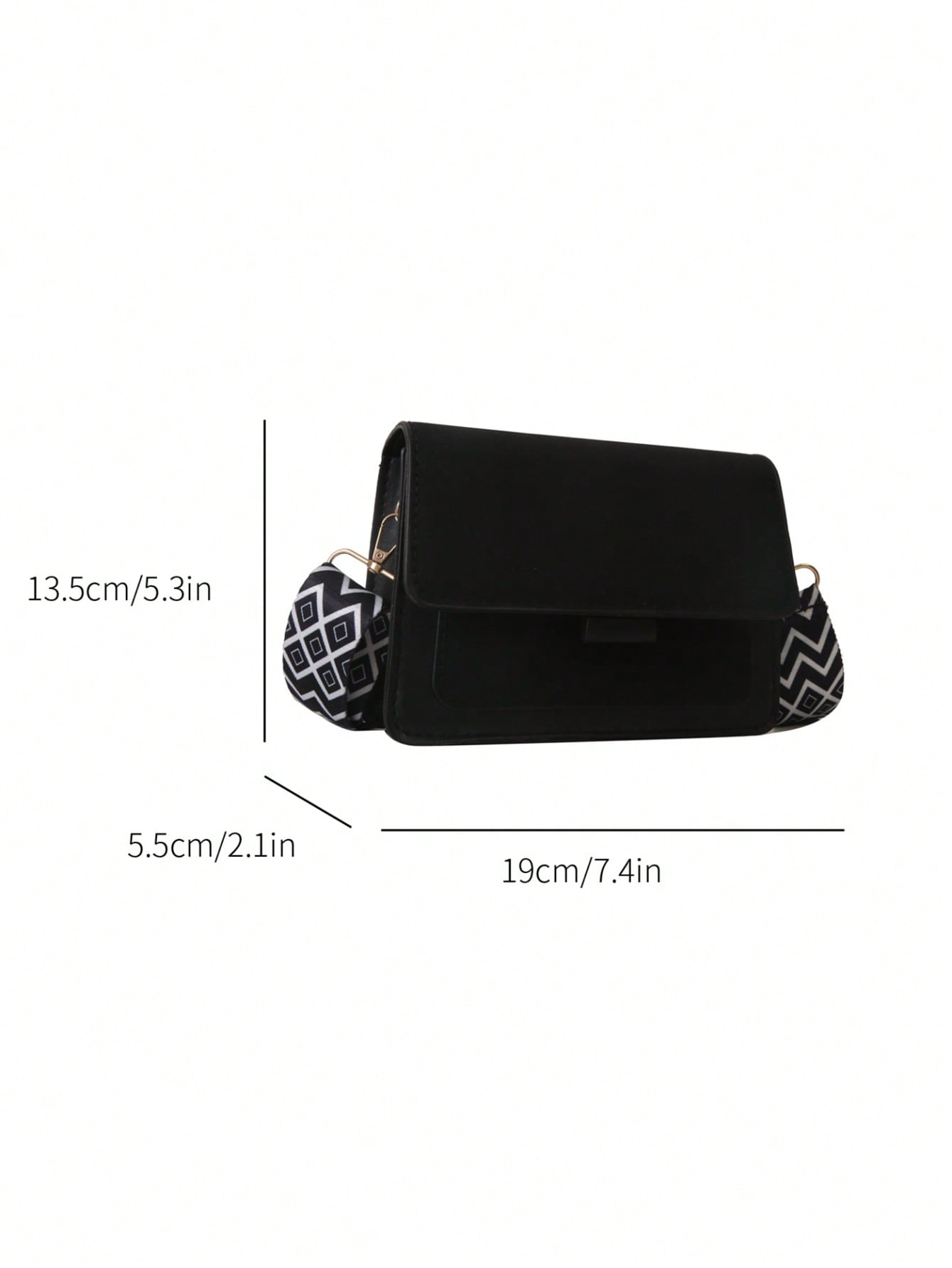 1 Piece Minimalist Retro Mini Square Bag Wide Shoulder Strap Adjustable Flap Opening Crossbody Bag For Womens Daily Casual Use SHEIN EUR main 2