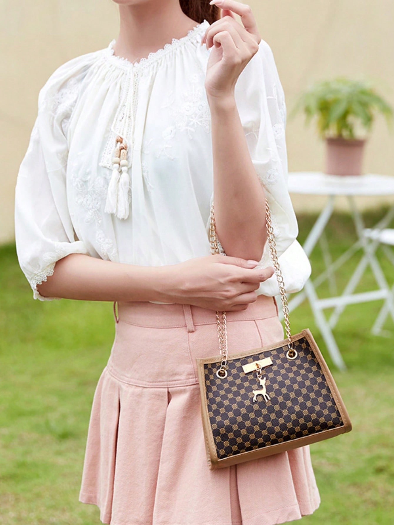 2024 New Fashion Chain Strap Square Shoulder Bag Wholesale Ladies Handbag For All Seasons SHEIN EUR main 5