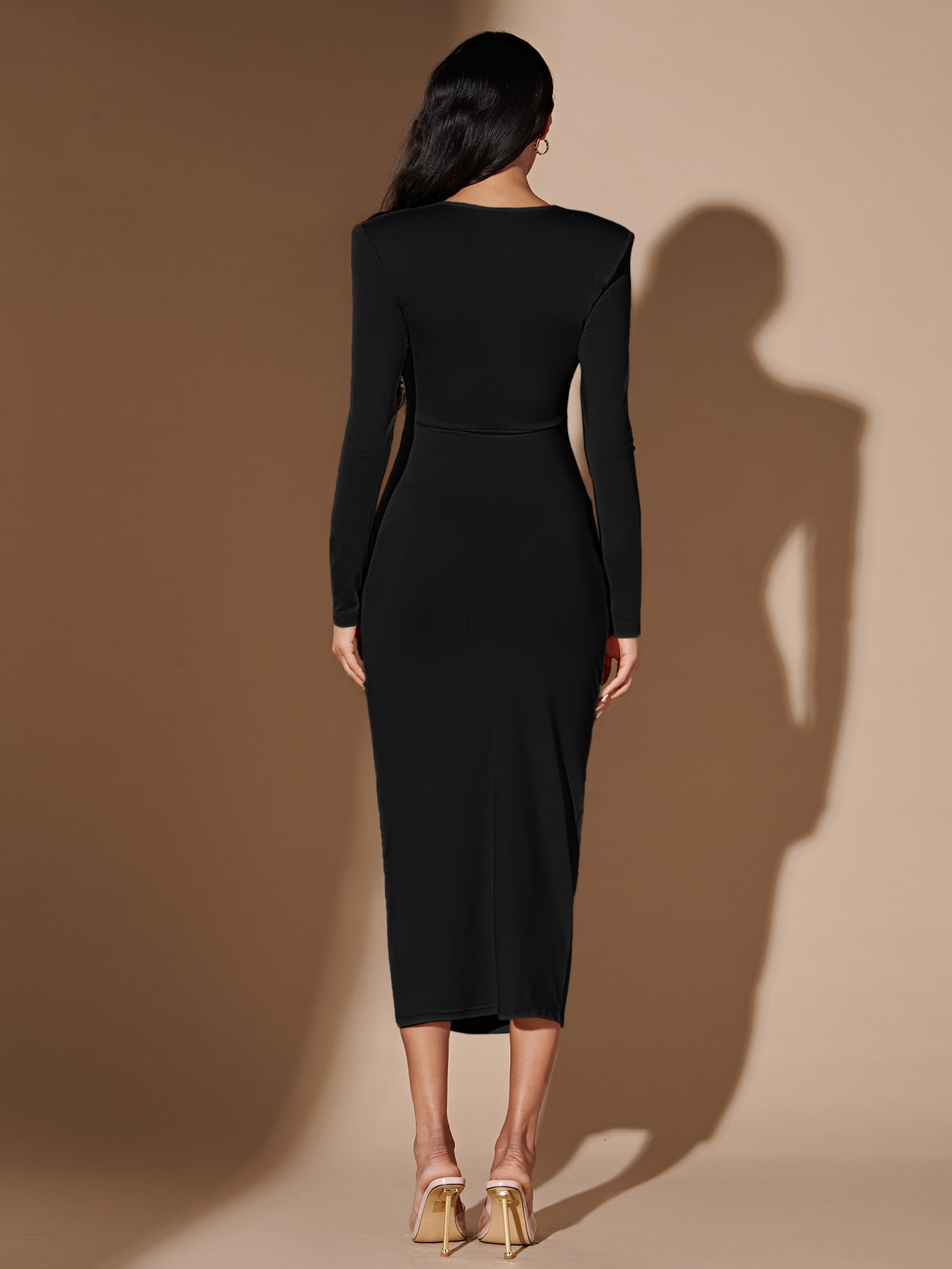 SHEIN BAE Cut Out Front Ruched Bodycon Dress SHEIN EUR main 1