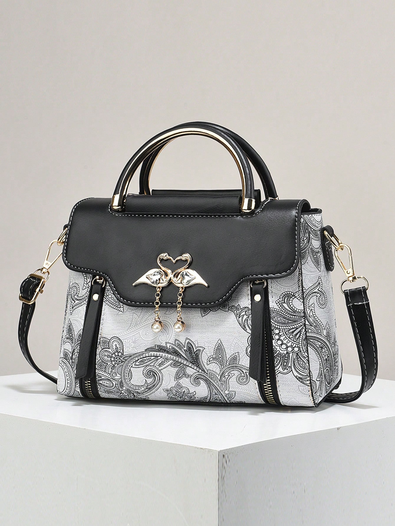 PLANEE Women Mini Square Handbag Fashion Women Top Handle Shoulder Bag Women Buckle Decor Small Crossbody Wallet SHEIN EUR main 4