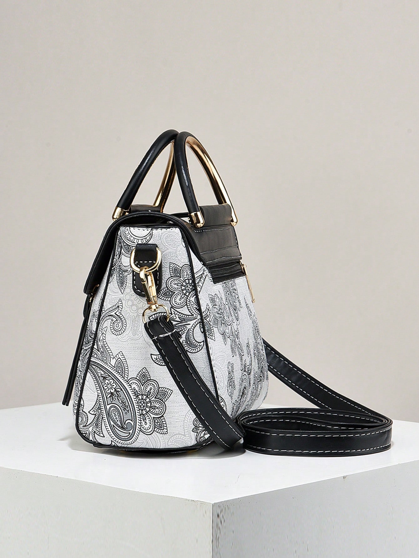 PLANEE Women Mini Square Handbag Fashion Women Top Handle Shoulder Bag Women Buckle Decor Small Crossbody Wallet SHEIN EUR main 5
